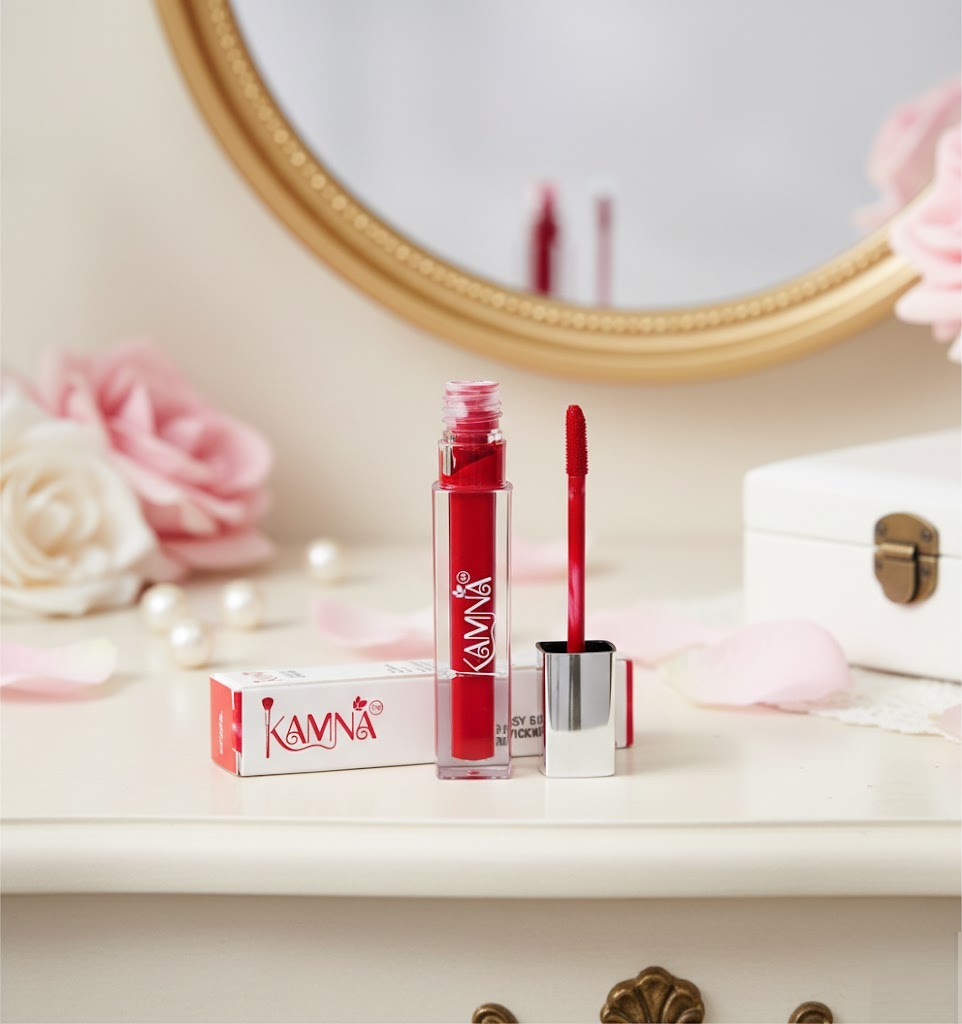 Kamna Red Liquid Lipstick | Ultra Smooth Matte Finish | Long-Lasting & Quick-Dry | One-Swipe Application (Red, 4 ml)