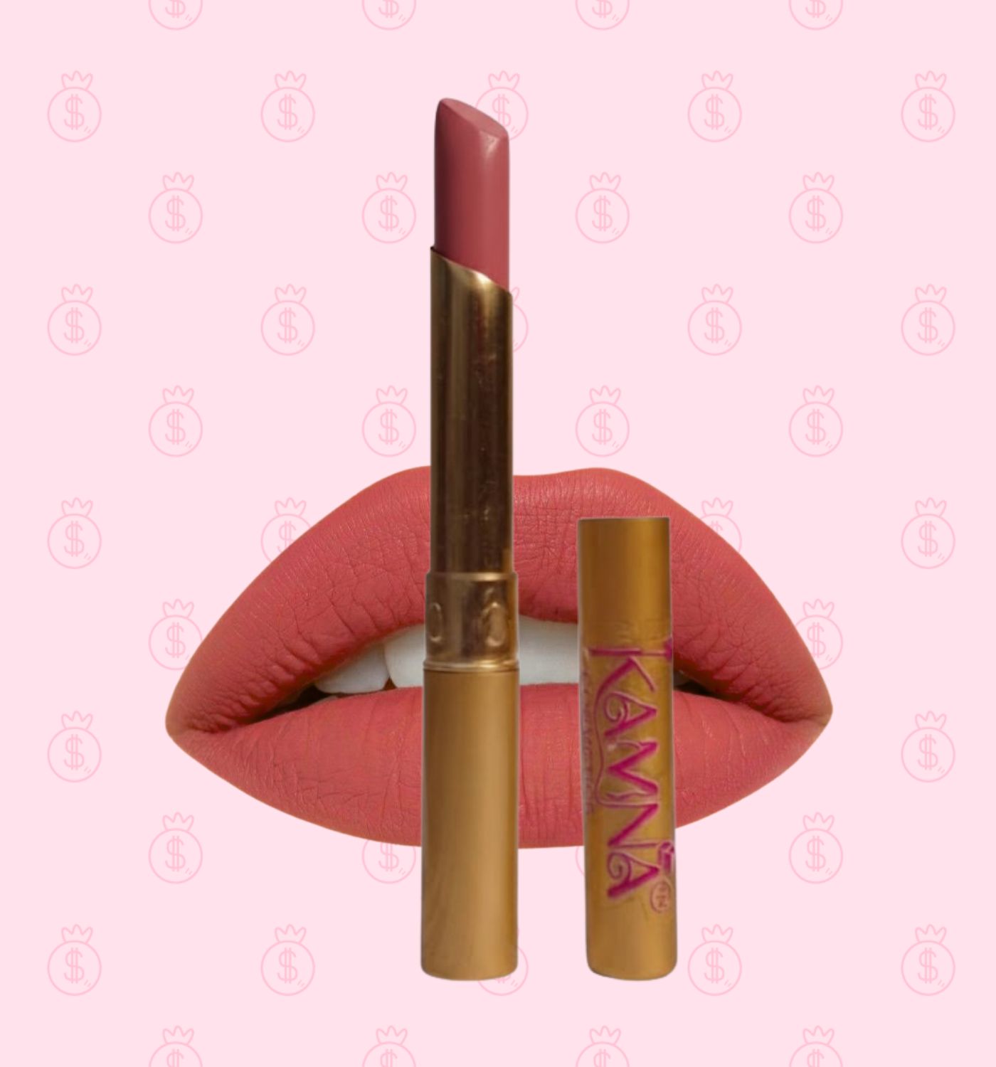 KAMNA Nude Peach Bullet Lipstick | Comfort Matte Finish (Pack of 1, 2.5 g) Nude Peach