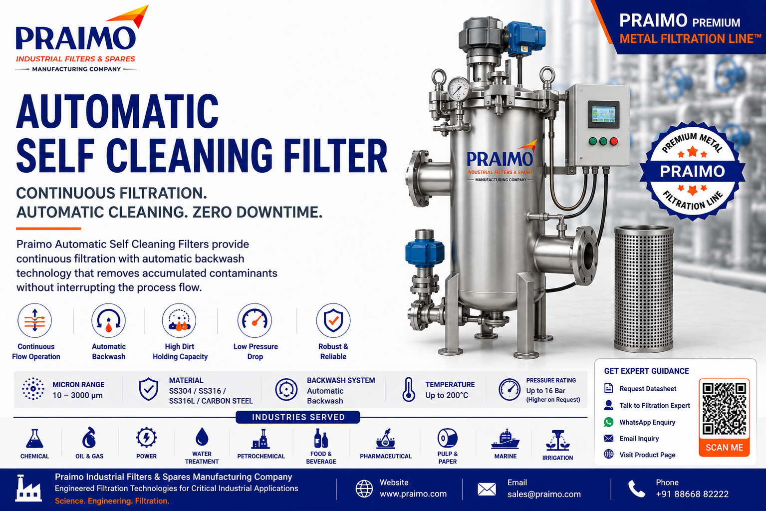 Automatic Self Cleaning Filter