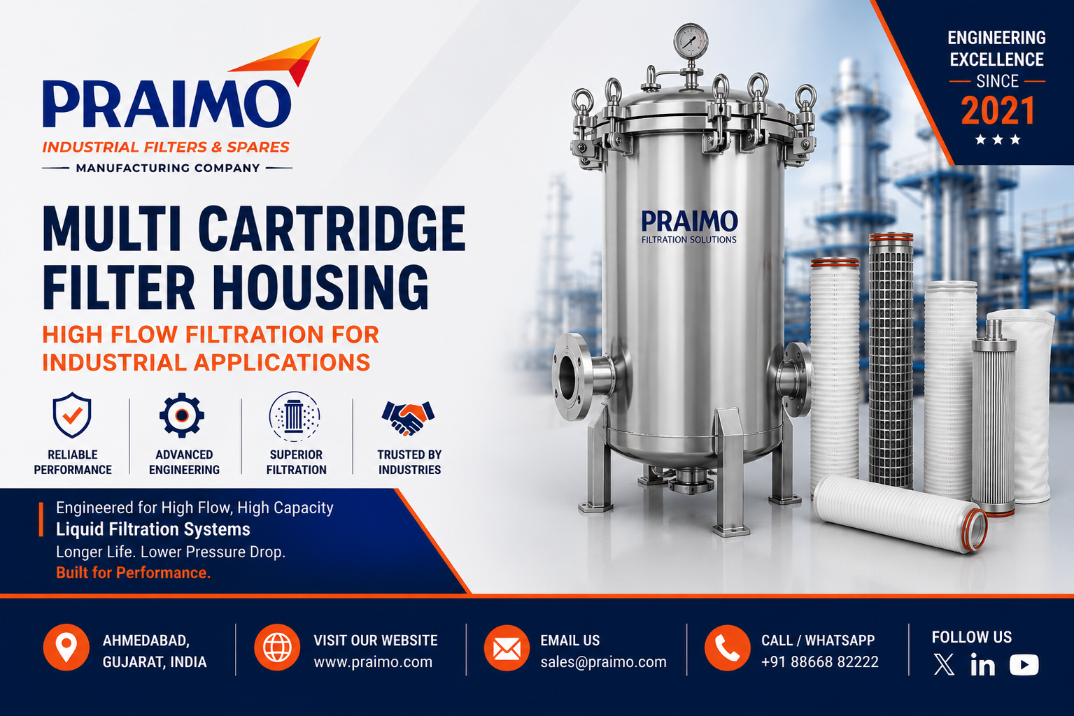 Multi Cartridge Filter Housing